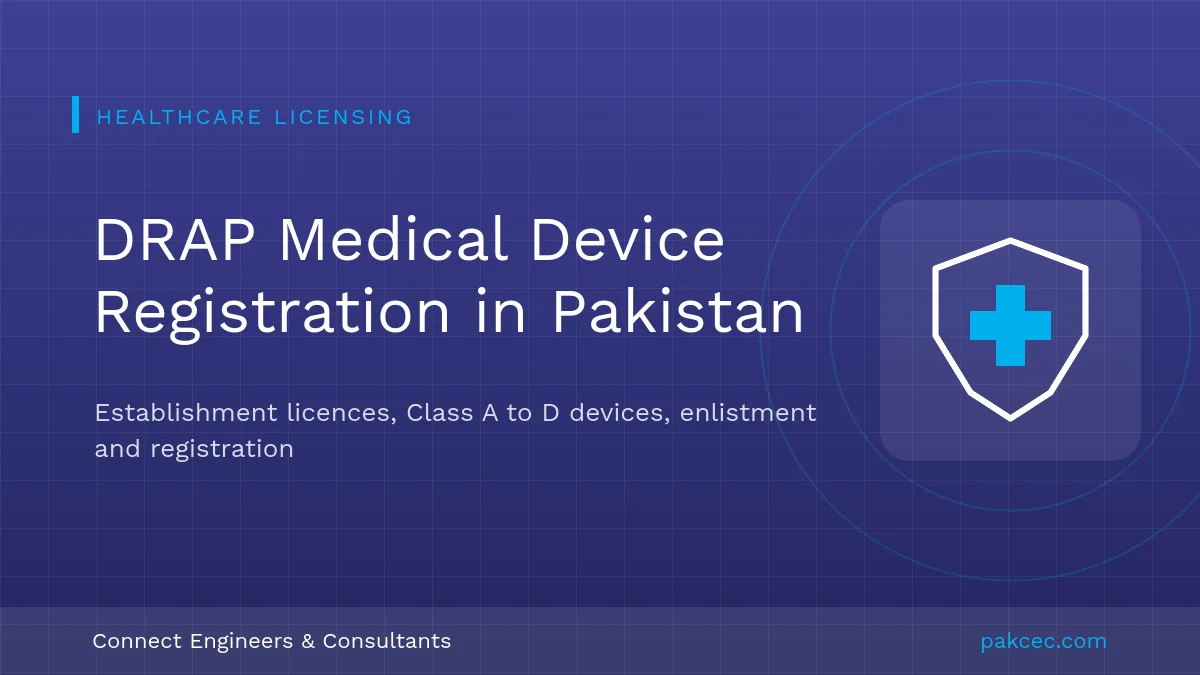 DRAP medical device registration in Pakistan: establishment licence and Class A to D devices
