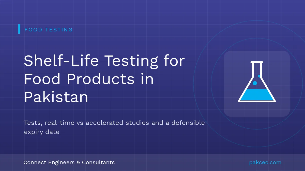 Shelf-life testing for food products in Pakistan using laboratory analysis
