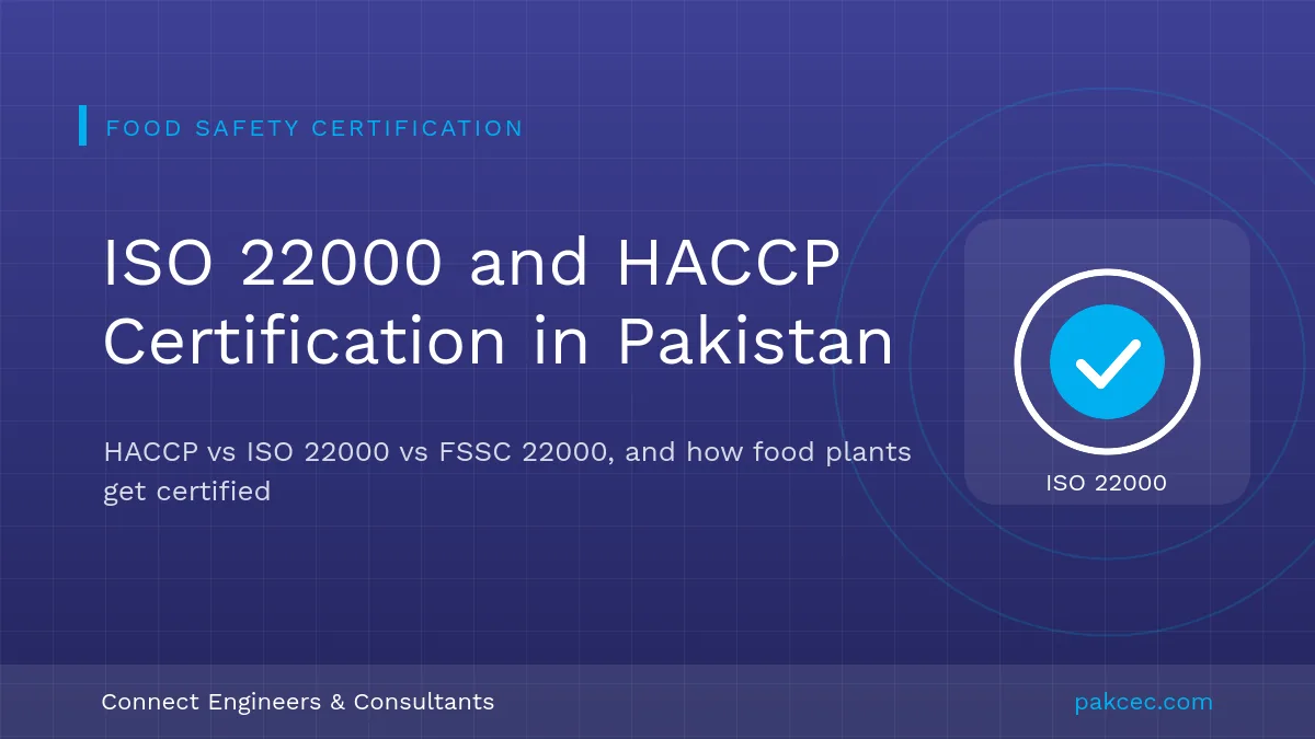 ISO 22000 and HACCP food safety certification for food businesses in Pakistan